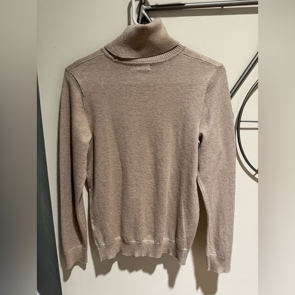 Calvin Klein Gold Sparkle Turtleneck Sweater - Picture 6 of 6
